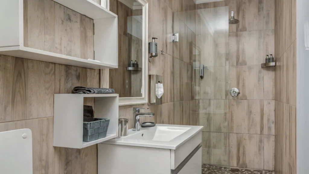 En-suite bathroom with walk-in shower